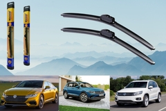Combo cần gạt nước mưa ô tô Nano Silicon Macsim cho xe Volkswagen Touran L 2016-2018, Tourang 2017-2018, Tiguan 2007-2017, Tiguan L 2017-2018