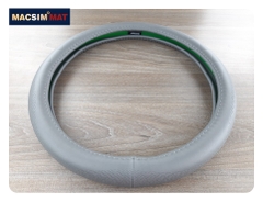 Bọc vô lăng ô tô MACSIM mã L202 màu ghi da Napan-khâu tay-lõi Silicon-mềm mại êm ái