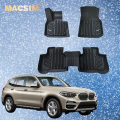 Thảm lót sàn xe ô tô BMW X3 2018+ Nhãn hiệu Macsim chất liệu nhựa TPE đúc khuôn cao cấp - màu đen