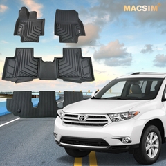 Thảm lót sàn xe ô tô Toyota Highlander 2020+ Nhãn hiệu Macsim chất liệu nhựa TPE cao cấp màu đen