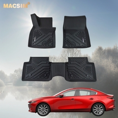 Thảm lót sàn xe ô tô  MAZDA 3 2020 - nay Nhãn hiệu Macsim chất liệu nhựa TPE đúc khuôn cao cấp - màu đen