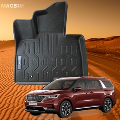 Thảm lót sàn xe ô tô Kia Carnival 7 chỗ Nhãn hiệu Macsim chất liệu nhựa TPV cao cấp màu đen  chỗ  (FDW-243)