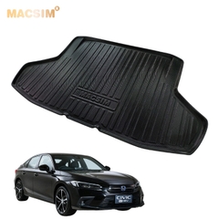 Thảm lót cốp xe ô tô Honda Civic qd 2022 +  nhãn hiệu Macsim chất liệu TPV cao cấp màu đen