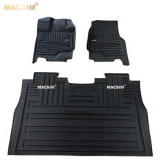 Thảm TC lót sàn xe ô tô Ford F150 2012-đến nay Nhãn hiệu Macsim chất liệu nhựa TPE đúc khuôn cao cấp - màu đen
