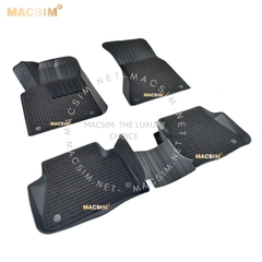Thảm lót sàn 2 lớp xe ô tô Porsche Macan 2013- đến nay Nhãn hiệu Macsim 3W chất liệu nhựa TPE đúc khuôn cao cấp - màu đen