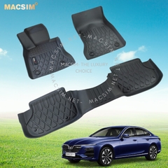 Thảm lót sàn xe ô tô  VinFast  Lux A  Nhãn hiệu Macsim chất liệu nhựa TPE cao cấp màu đen