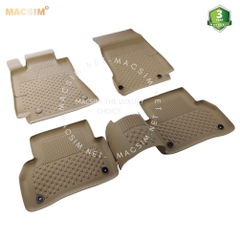 Thảm lót sàn ô tô nhựa TPE Silicon Mercedes E  W213  2016-2021 Beige  Nhãn hiệu Macsim