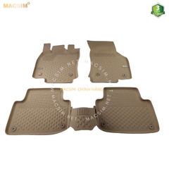 Thảm lót sàn ô tô nhựa TPE Silicon Volkswagen Passat  B8 2015-2020 Beige Nhãn hiệu Macsim