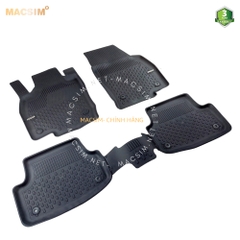 Thảm lót sàn ô tô nhựa TPE Silicon  Volkswagen Polo 2017- 2020 Black Nhãn hiệu Macsim