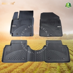 Thảm lót sàn ô tô nhựa TPE Silicon Hyundai Elantra 2016-2020 Black Nhãn hiệu Macsim