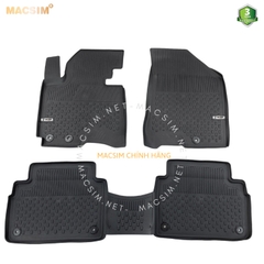 Thảm lót sàn ô tô nhựa TPE Silicon hyundai ix35 2010- 2015 Black Nhãn hiệu Macsim