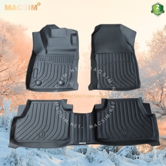 Thảm lót sàn xe ô tô Ford Fiesta 2014-2019 (sd) Nhãn hiệu Macsim chất liệu nhựa TPE cao cấp màu đen