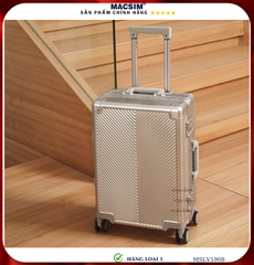 Vali hợp kim nhôm cao cấp Macsim MSLV1908 cỡ 20 inches màu bạc hàng loại 1