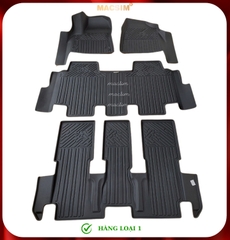 Thảm lót sàn xe ô tô Toyota Innova Cross 2023+ (7 chỗ) Nhãn hiệu Macsim chất liệu nhựa TPE cao cấp màu đen