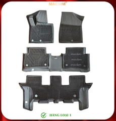 Thảm lót sàn ô tô 2 lớp cao cấp dành cho xe Hyundai Santafe 2014-2018 (sd) nhãn hiệu Macsim chất liệu TPE màu đen
