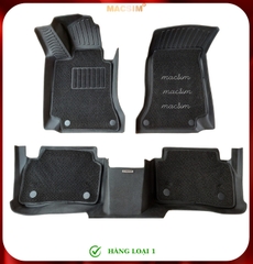 Thảm lót sàn ô tô 2 lớp cao cấp dành cho xe Mercedes C 2013 - 2021 (sd2) nhãn hiệu Macsim chất liệu TPE màu đen