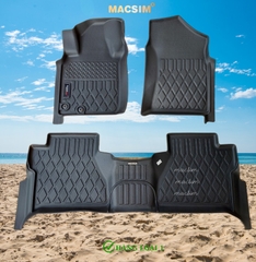 Thảm lót sàn xe ô tô Nissan Navara NP-300/EL 2015+(sd) Nhãn hiệu Macsim chất liệu nhựa TPE cao cấp màu đen