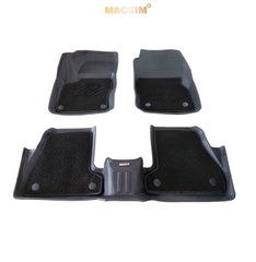 Thảm lót sàn ô tô 2 lớp cao cấp dành cho xe Ford Focus 2012-nay (sd2) nhãn hiệu Macsim chất liệu TPE màu đen