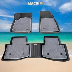 Thảm sd3 2 lớp dạng lưới lục giác MG5 màu ghi bề mặt cao su siêu sạch