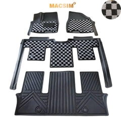 Thảm lót sàn ô tô Kia Sedona Macsim – Ca rô, chuẩn phom, Dễ Vệ Sinh (Mã 03)