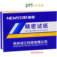 Giấy đo pH 1,4-3 của Newstar dạng tệp