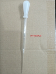 Pipet paster thủy tinh + Bóp silicon cho pipet pasteur thủy tinh