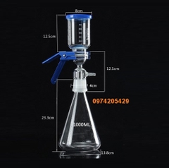 Bình hứng dung dịch 1000ml - phụ kiện của bộ lọc hút chân không