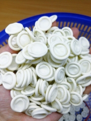 Bộ 5 túi Găng tay ngón (màu trắng) dùng cầm link kiện (túi 100g)