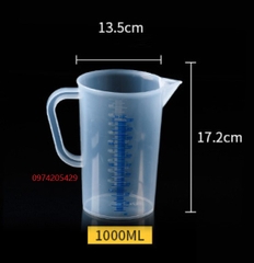 Ca nhựa 1000ml vạch xanh không nắp