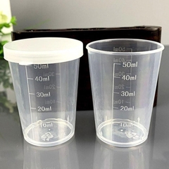 Cốc nhựa 50ml có nắp trắng