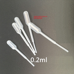 Pipet pasteur 0,2 ml, Túi 1000 cái