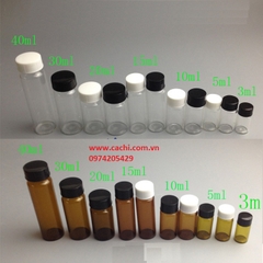 Lọ thủy tinh 15ml -trắng