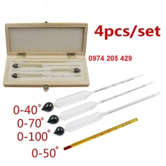 Bộ cồn kế 0 -100, hộp gỗ