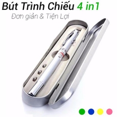 Bút trợ giảng 4 in 1 gồm đèn laser - bút viết - dụng cụ chỉ dẫn- đèn chiếu sáng