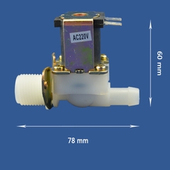 Van điện từ 12V, ống 21-10mm