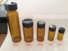 Bộ 5 lọ thủy tinh 15ml - nâu