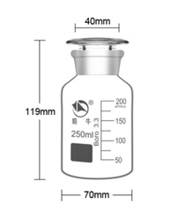 Chai thủy tinh nút nhám chia vạch 250ml