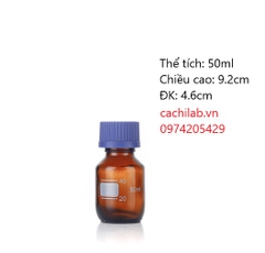 Chai tt nắp văn 50ml màu nâu - TQ
