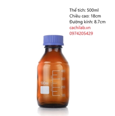 Chai TT nắp vặn 500ml màu nâu -TQ