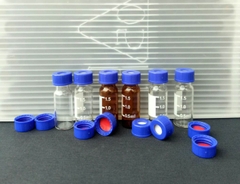 Hộp 100 Lọ thủy tinh 2 ml trắng + nắp dùng cho máy sắc ký