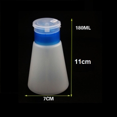 Chai đựng cồn nhựa 180ml - nắp xanh