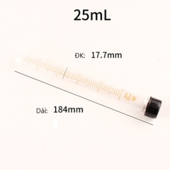 Ống nghiệm chia vạch 25ml có nắp