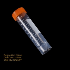 Bộ 5 Ống ly tâm 50 ml TQ (đáy bằng)