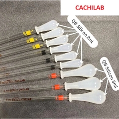 Pipet thủy tinh 1ml dài 20cm và quả bóp silicon