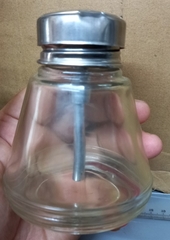 Chai đựng cồn thủy tinh 180ml nắp inox