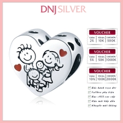 [Chính hãng] Charm bạc 925 cao cấp - Charm Real Enamel Family thích hợp để mix vòng tay charm bạc cao cấp - DN734