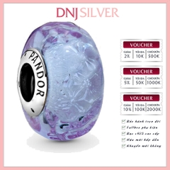 [Chính hãng] Charm bạc 925 cao cấp - Charm Wavy Lavender Murano Glass thích hợp để mix vòng tay charm bạc cao cấp - DN554