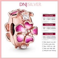 [Chính hãng] Charm bạc 925 cao cấp - Charm Pink Peach Blossom Flower thích hợp để mix vòng tay charm bạc cao cấp - DN607