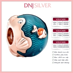 [Chính hãng] Charm bạc 925 cao cấp - Charm Shimmering Ocean Waves & Fish thích hợp để mix vòng tay charm bạc cao cấp - DN701