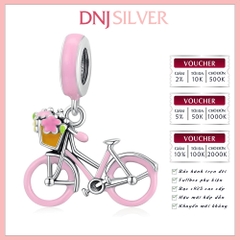 [Chính hãng] Charm bạc 925 cao cấp - Charm Pink Bicycle thích hợp để mix vòng tay charm bạc cao cấp - DN732